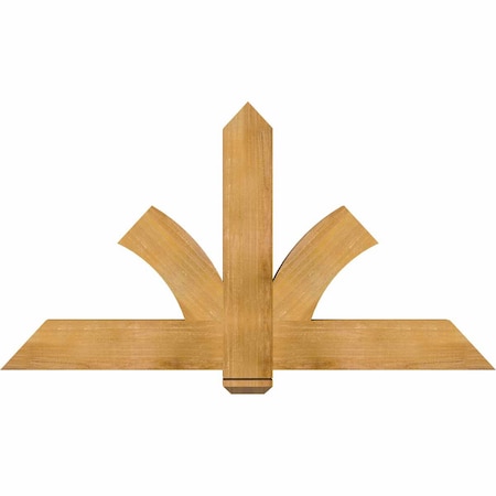 Ekena Millwork Redmond Rough Sawn Timber Gable Bracket, Western Red Cedar, 60"W x 32"H x 4"D x 6"F, 13/12 Pitch GBW060X32X0406RED00RWR